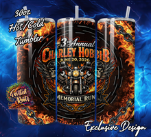 Load image into Gallery viewer, Charley Hobbib Memorial Run 2026 Hot Cold Tumbler 20oz / 30 oz Black
