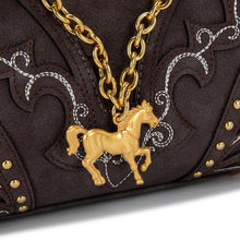 Load image into Gallery viewer, MW-HB-1380-6660-CF Montana West Western Horse Charm Satchel Crossbody Bag - Coffee
