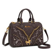 Load image into Gallery viewer, MW-HB-1380-6660-CF Montana West Western Horse Charm Satchel Crossbody Bag - Coffee
