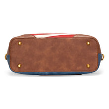 Load image into Gallery viewer, MW-HB-1385G-8317-RD Montana West American Flag Braided Concealed Carry Tote Bag - Red
