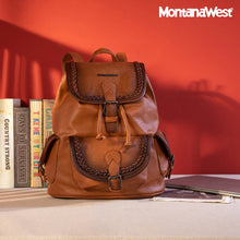 Load image into Gallery viewer, MWC-043A Montana West Stone Wash Backpack - Brown
