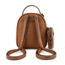 Load image into Gallery viewer, WG174-8601 Wrangler Southwestern Knitted Mini Backpack With Coin Pouch - Brown
