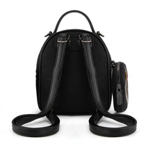 Load image into Gallery viewer, WG174-8601 Wrangler Southwestern Knitted Mini Backpack With Coin Pouch - Black
