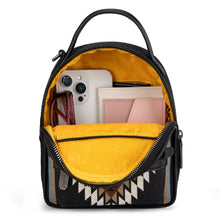 Load image into Gallery viewer, WG174-8601 Wrangler Southwestern Knitted Mini Backpack With Coin Pouch - Black

