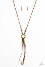 Load image into Gallery viewer, Tasseled Trinket - Brass ♥ Necklace
