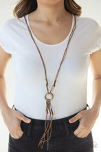 Load image into Gallery viewer, Tasseled Trinket - Brass ♥ Necklace
