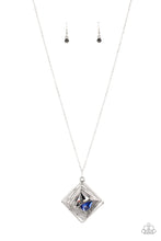 Load image into Gallery viewer, Timelessly Tilted - Blue ♥ Necklace
