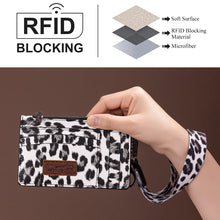 Load image into Gallery viewer, WG137-W0092 Wrangler Leopard Print Key Chain Wristlet Card Wallet - Leopard-Black
