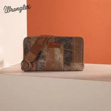 Load image into Gallery viewer, WG164-W006 Wrangler Denim Patchwork Wallet - Brown
