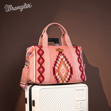 Load image into Gallery viewer, WG174-5110 Wrangler Southwestern Print Duffle Bag - Hot Pink
