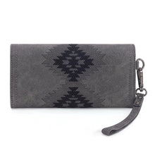 Load image into Gallery viewer, WG218-W068 Wrangler Aztec Embroidered Wallet/Wristlet - Black
