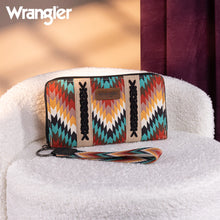 Load image into Gallery viewer, WG2211-W006 Wrangler Southwestern Art Print Wallet - Black
