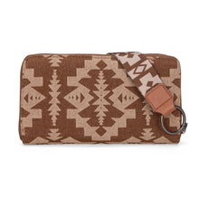 Load image into Gallery viewer, WG2212-W006 Wrangler Southwestern Art Print Wallet - Brown
