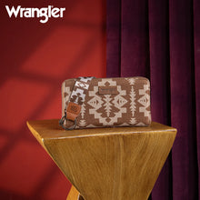 Load image into Gallery viewer, WG2212-W006 Wrangler Southwestern Art Print Wallet - Brown
