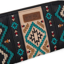 Load image into Gallery viewer, WG2214-W006 Wrangler Southwestern Embroidered Wallet - Black
