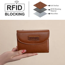 Load image into Gallery viewer, WG263-W076BR Wrangler Tri-Fold Wallet - Brown
