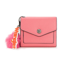 Load image into Gallery viewer, WG274-W079 Wrangler Tri-Fold Wallet with Keyring Pom Pom - Peach
