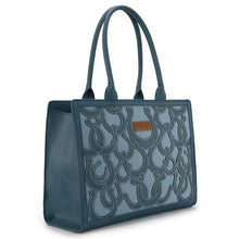 Load image into Gallery viewer, Wrangler Horseshoe Cutout Carry-All Large Tote Bag - Blue
