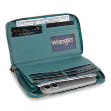 Load image into Gallery viewer, Pre-Order  WG302-W006TQ Wrangler Aztec Print Wallet - Turquoise
