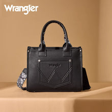 Load image into Gallery viewer, WG331-8120SBK Wrangler Braided Paisley Bandana Tote Bag - Black
