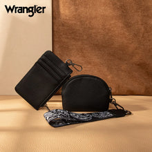 Load image into Gallery viewer, WG331-W0051BK Wrangler Paisley RFID Blocking Card Coin Pouch Set - Black
