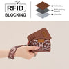 WG331-W0051BR Wrangler Paisley RFID Blocking Card Coin Pouch Set - Brown