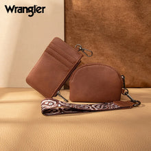 Load image into Gallery viewer, WG331-W0051BR Wrangler Paisley RFID Blocking Card Coin Pouch Set - Brown
