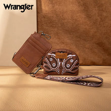 Load image into Gallery viewer, WG331-W0051BR Wrangler Paisley RFID Blocking Card Coin Pouch Set - Brown
