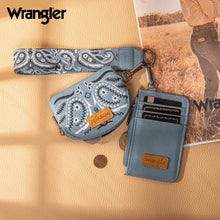 Load image into Gallery viewer, WG331-W0051JN Wrangler Paisley RFID Blocking Card Coin Pouch Set - Jean

