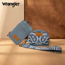 Load image into Gallery viewer, WG331-W0051JN Wrangler Paisley RFID Blocking Card Coin Pouch Set - Jean
