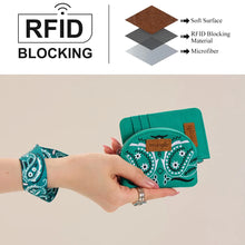 Load image into Gallery viewer, WG331-W0051TQ Wrangler Paisley RFID Blocking Card Coin Pouch Set - Turquoise
