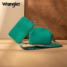 Load image into Gallery viewer, WG331-W0051TQ Wrangler Paisley RFID Blocking Card Coin Pouch Set - Turquoise
