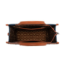 Load image into Gallery viewer, WG435-8119JN Wrangler Aztec Studded Denim Tote &amp; Crossbody Bag - Jean

