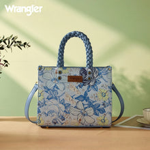 Load image into Gallery viewer, WG438-8120JN Wrangler Floral Print Braided Tote Bag - Jean
