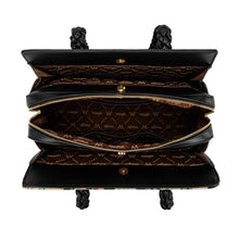 Load image into Gallery viewer, WG438-8130BK Wrangler Floral Print Braided Satchel Bag - Black

