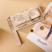 Load image into Gallery viewer, WG443-W130TN Wrangler Scroll Print Zip Around Wallet - Tan
