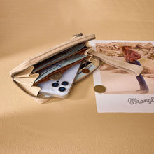 Load image into Gallery viewer, WG443-W130TN Wrangler Scroll Print Zip Around Wallet - Tan
