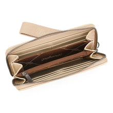 Load image into Gallery viewer, WG443-W130TN Wrangler Scroll Print Zip Around Wallet - Tan
