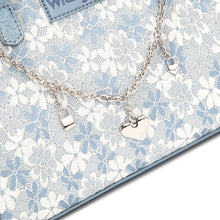 Load image into Gallery viewer, WG-HB-455-8130 Wrangler Western Chic Lace with Chain Charm Satchel/Crossbody Bag - Jean

