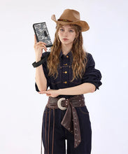 Load image into Gallery viewer, WG455-W130BK Wrangler Lace Floral RFID Blocking Zip Around Wallet - Black
