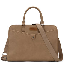 Load image into Gallery viewer, WG537-8119KH Wrangler Pebbled Faux Leather Laptop Brief Bag - Khaki
