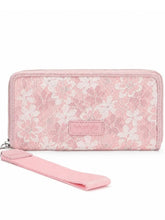 Load image into Gallery viewer, WG455-W130JN Wrangler Lace Floral RFID Blocking Zip Around Wallet - Pink
