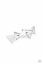 Load image into Gallery viewer, KNOW ALL THE TRIANGLES Paparazzi Hair Clip - SILVER
