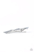 Load image into Gallery viewer, KNOW ALL THE TRIANGLES Paparazzi Hair Clip - SILVER
