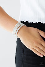 Load image into Gallery viewer, Rollin In Rhinestones Paparazzi Bracelet - White

