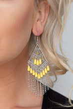 Load image into Gallery viewer, Trending Transcendence Paparazzi Earring - Yellow
