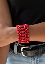 Load image into Gallery viewer, Fiji Flavor Paparazzi Wooden Bracelet - Red
