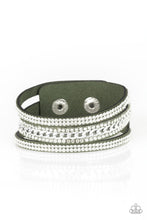 Load image into Gallery viewer, Rollin In Rhinestones Paparazzi Snap Bracelet - Green
