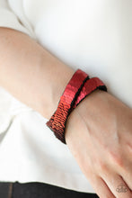 Load image into Gallery viewer, UNDER THE SEQUINS Paparazzi Double Wrap Bracelet - BROWN / RED
