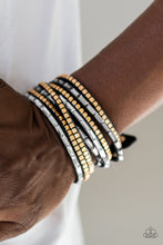 Load image into Gallery viewer, This Time With Attitude Paparazzi Double Wrap Bracelet  - Black

